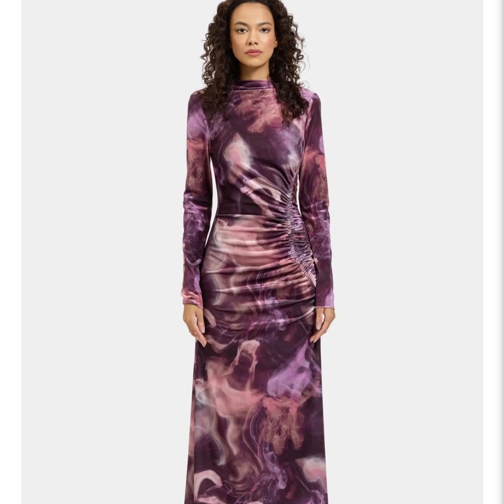 Purple Tie-Dye Long Sleeve Dress. NEW WITH TAGS!!